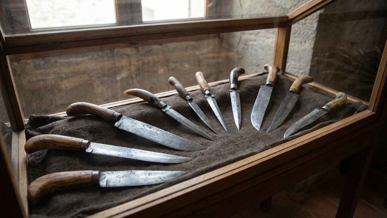 Collection de couteaux et stylets corses au musée de la Citadelle