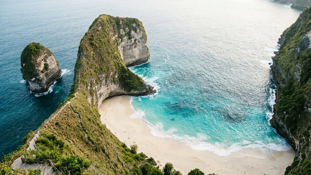 Les falaises spectaculaires de Kelingking Beach à Nusa Penida