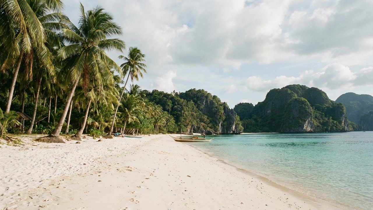 Plage tropicale paradisiaque en Asie du Sud-Est