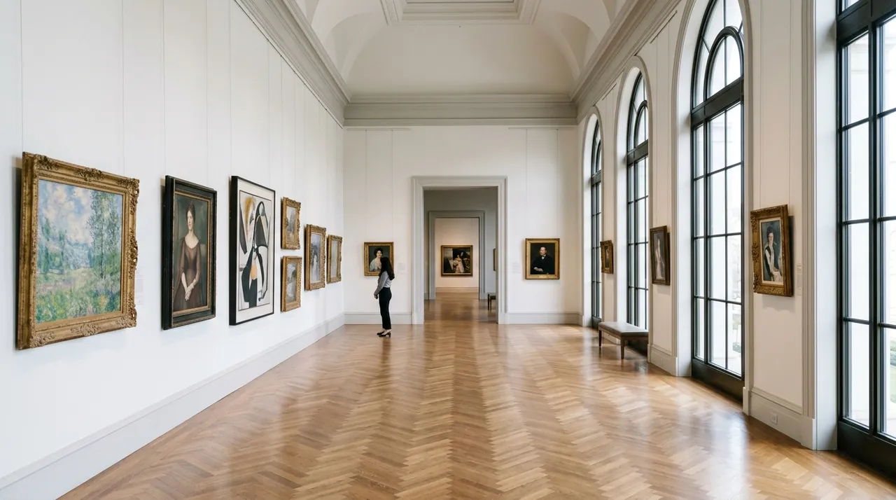 Intérieur d'un musée sur la Côte d'Azur