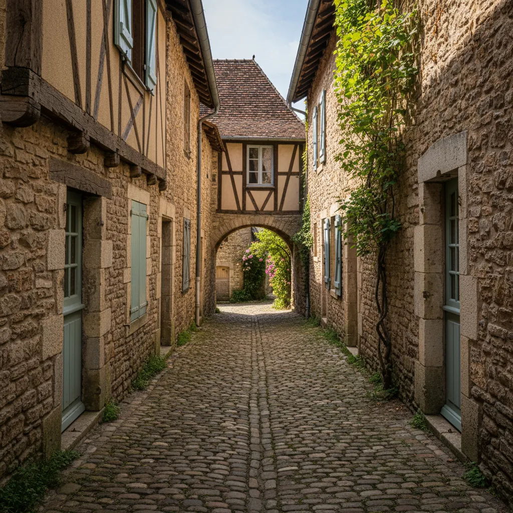 Ruelle pittoresque du village de Balazuc en Ardèche