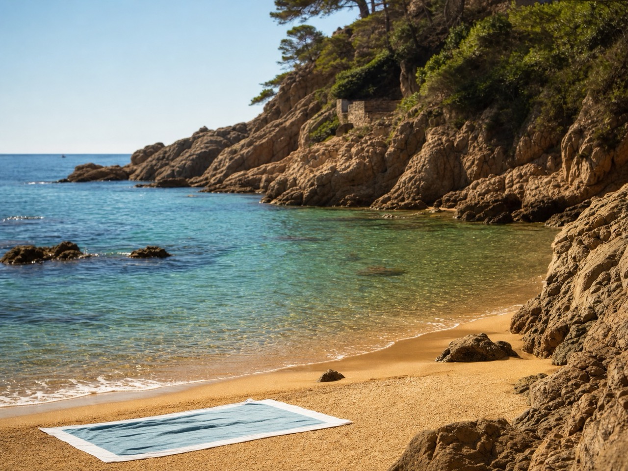 Crique rocheuse et sable doré près de Lloret de Mar